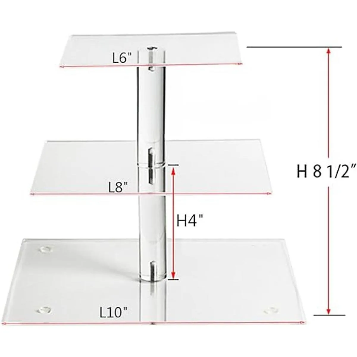 Soporte cuadrado de acrílico transparente para magdalenas_3
