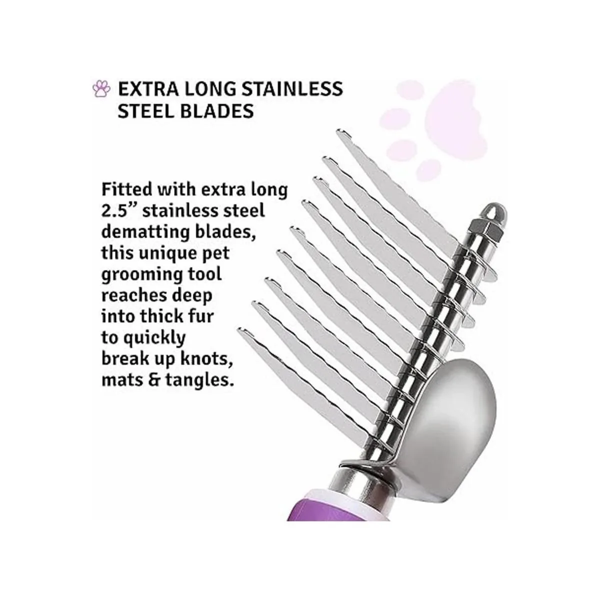 Poodle Pet Herramienta de cepillo para rastrillo de pelo_4