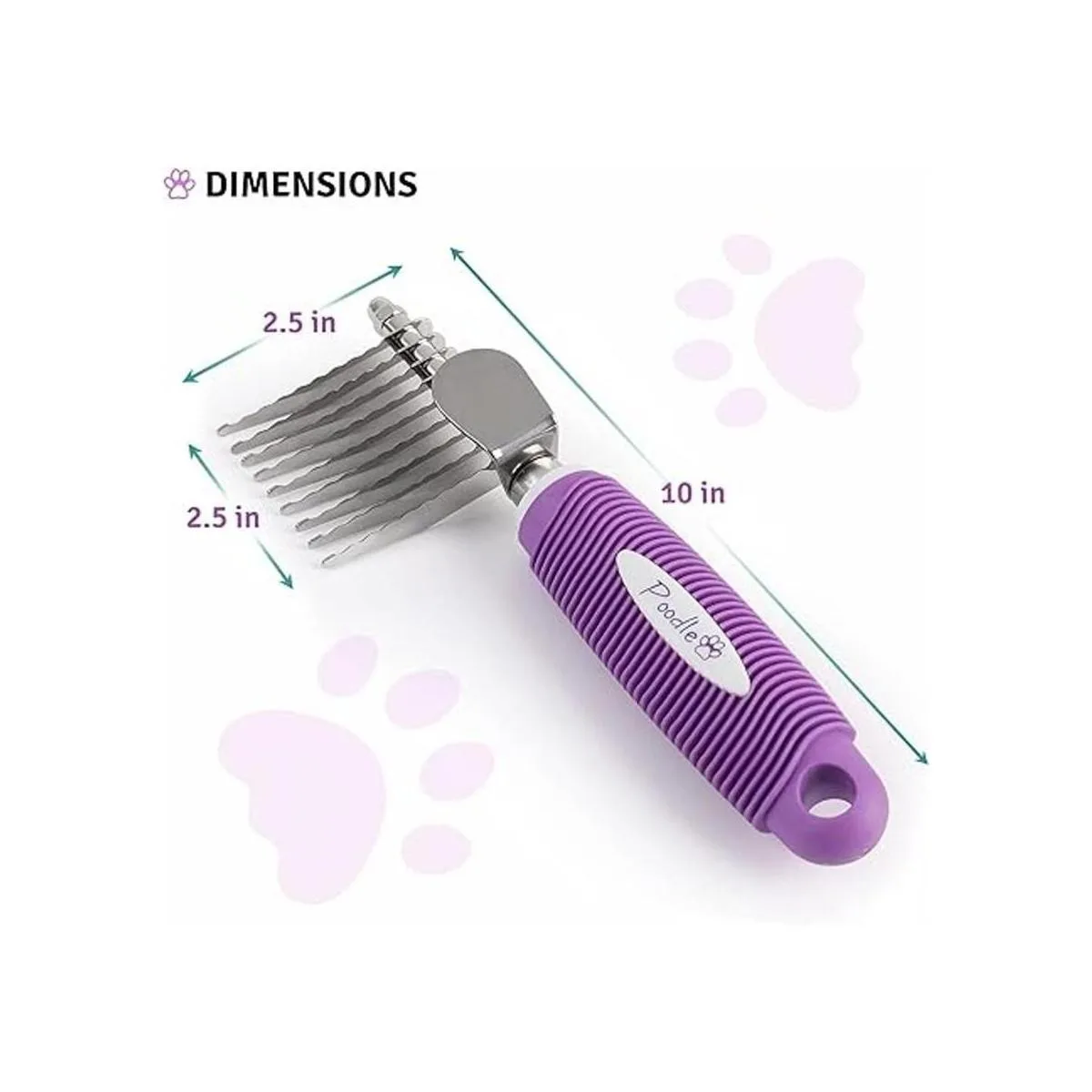 Poodle Pet Herramienta de cepillo para rastrillo de pelo_3