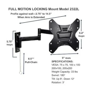 Master Mounts 2322L2 Brazo articulado portátil de viaje_2