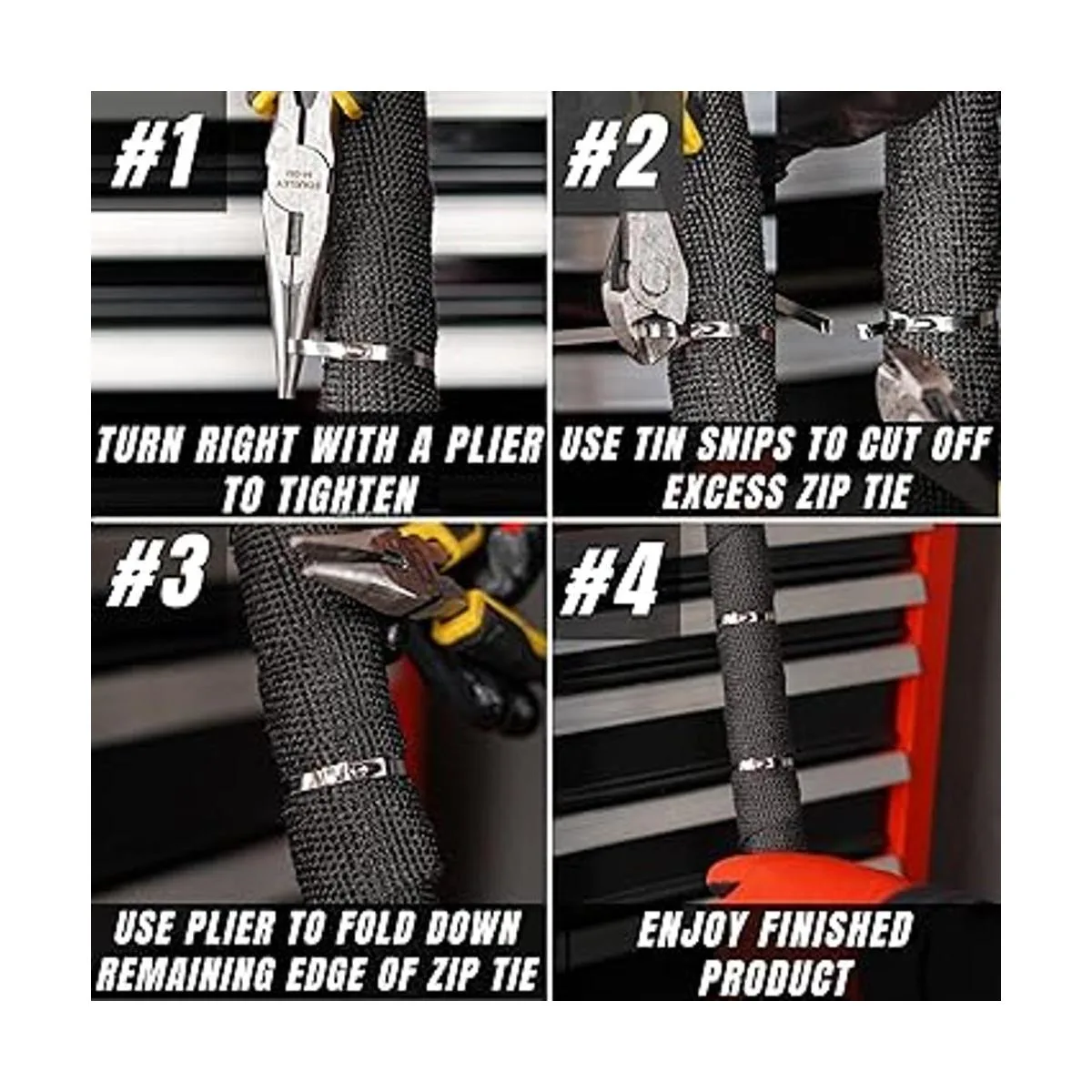 SunplusTrade Juego de 100 unidades de cierres multiusos_6