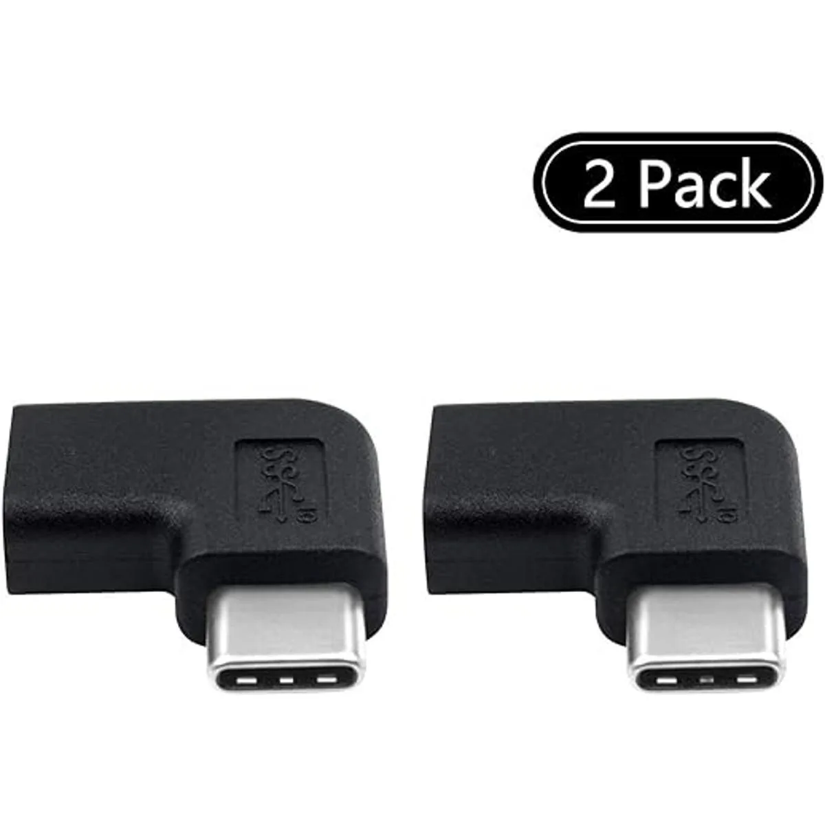 Duttek Paquete de 2 adaptadores USB C en ángulo derecho e_2