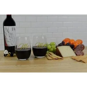 LUXLOVE Juego de copas de vino para parejas incluye_4