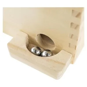 Juego de laberinto de madera de laberinto con dos canicas_5