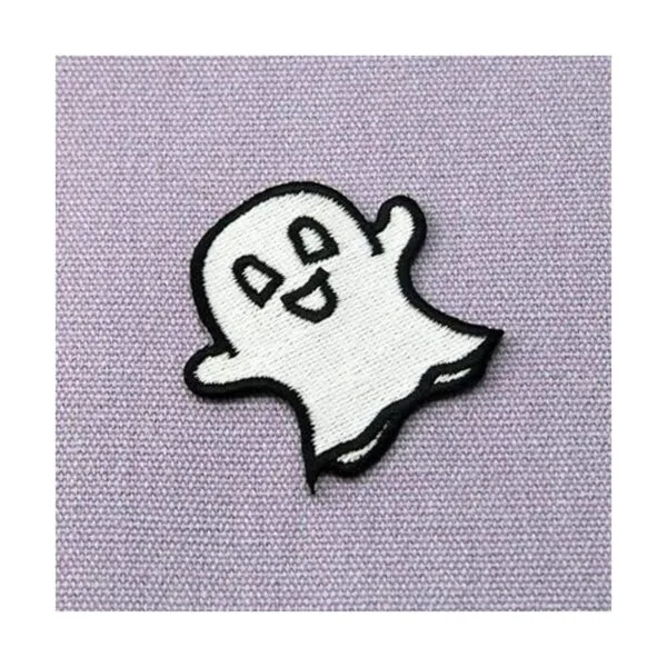 Brilla en la oscuridad Happy Ghost bordado iron on Sew On_6