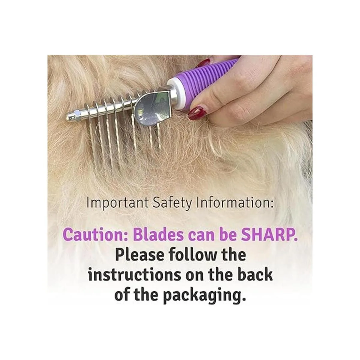 Poodle Pet Herramienta de cepillo para rastrillo de pelo_7