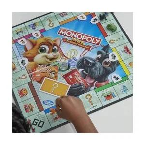 Monopoly Junior Juego de mesa banca electrónica MarrónA_3