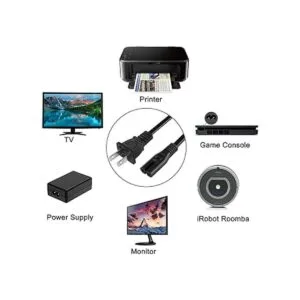 Cable de alimentación de 2 clavijas compatible con Epson_4