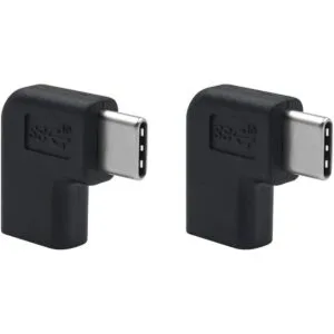 Duttek Paquete de 2 adaptadores USB C en ángulo derecho e_4