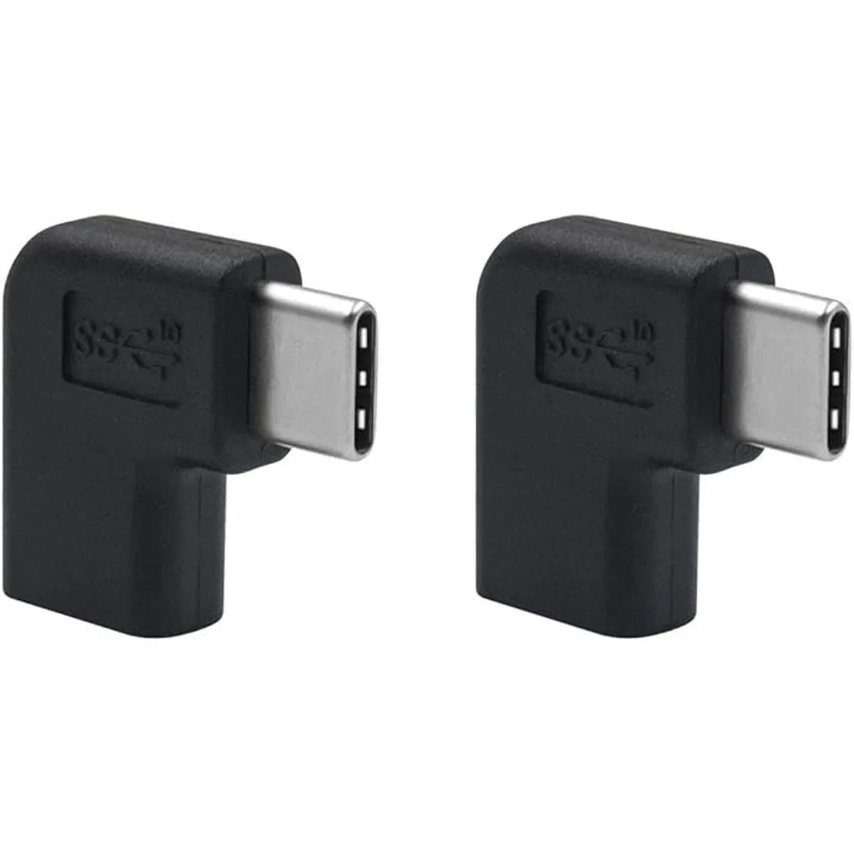 Duttek Paquete de 2 adaptadores USB C en ángulo derecho e_4