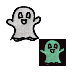 Brilla en la oscuridad Happy Ghost bordado iron on Sew On_2