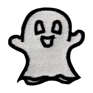 Brilla en la oscuridad Happy Ghost bordado iron on Sew On_3