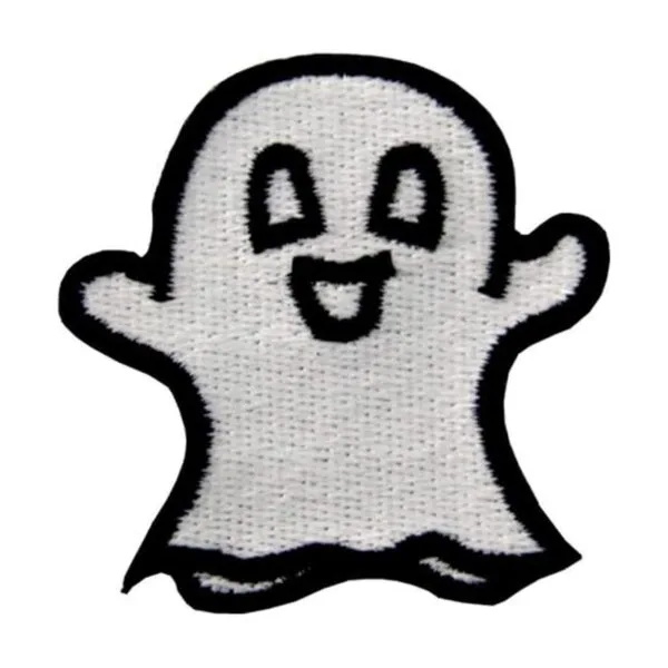Brilla en la oscuridad Happy Ghost bordado iron on Sew On_3