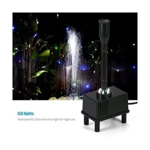 Decdeal Fuente de bomba de agua sumergible de 10 W 160 GPH_3