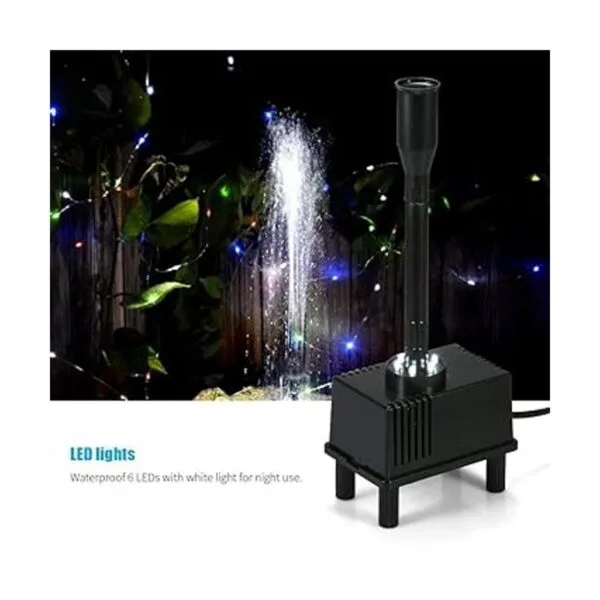 Decdeal Fuente de bomba de agua sumergible de 10 W 160 GPH_3