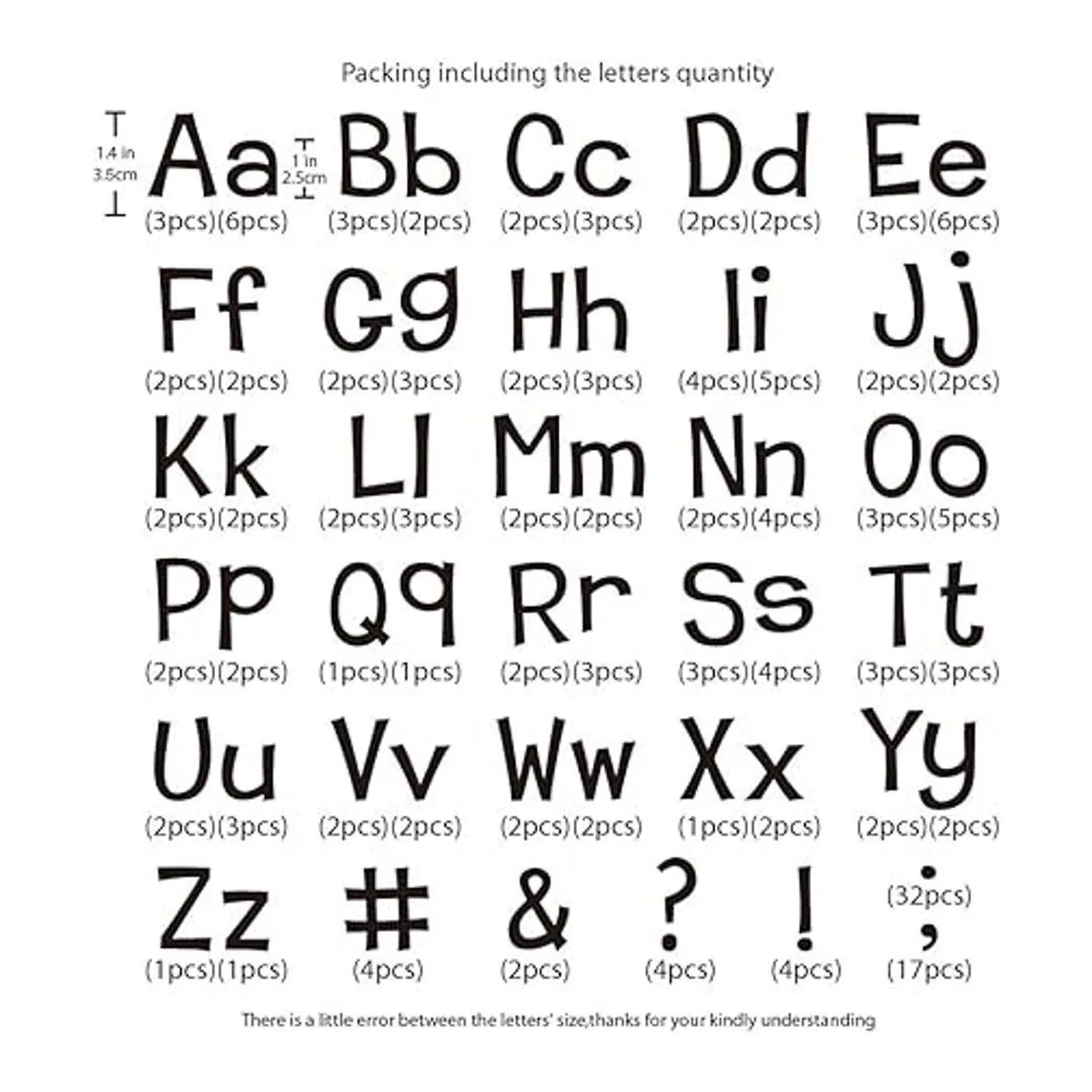 Magfok Transferencias de letras para planchar en_2