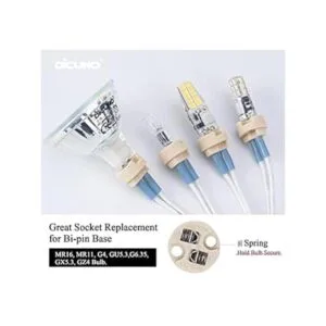 DiCUNO G4 GU5.3 Enchufe de base de cerámica bipines_4