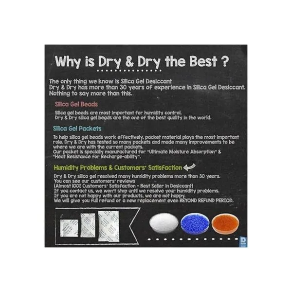 Pack de paquetes de 50 seco Dry Gel de Sílice desecante._7