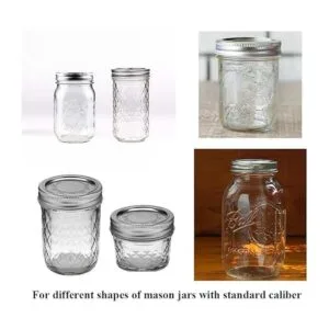 Paquete de 6 luces de tarro de masón 20 luces LED solares_4