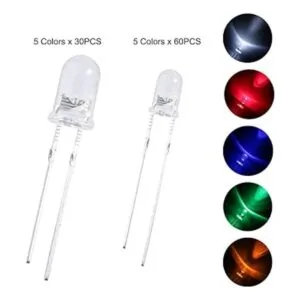 ELEGOO Kit de luces LED surtidas y transparentes de 0.118_3