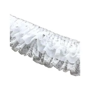 Adornos de encaje de gasa plisados de 334 pulgadas de_1