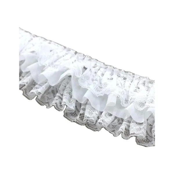 Adornos de encaje de gasa plisados de 334 pulgadas de_1