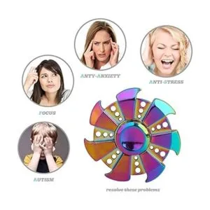 SCIONE Juguete giratorio de metal para la ansiedad todos_5