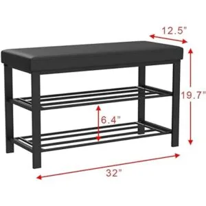 Finnhomy Zapatero de entrada con asiento acolchado banco_2