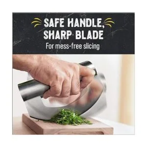 Cortador Mezzaluna Checkered Chef cortador de ensalada de_3