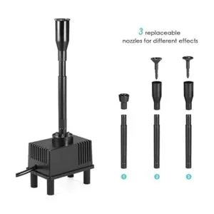 Decdeal Fuente de bomba de agua sumergible de 10 W 160 GPH_6