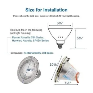 Bombilla LED de piscina de 120 V 40 W que cambia de color_5