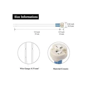 DiCUNO G4 GU5.3 Enchufe de base de cerámica bipines_2