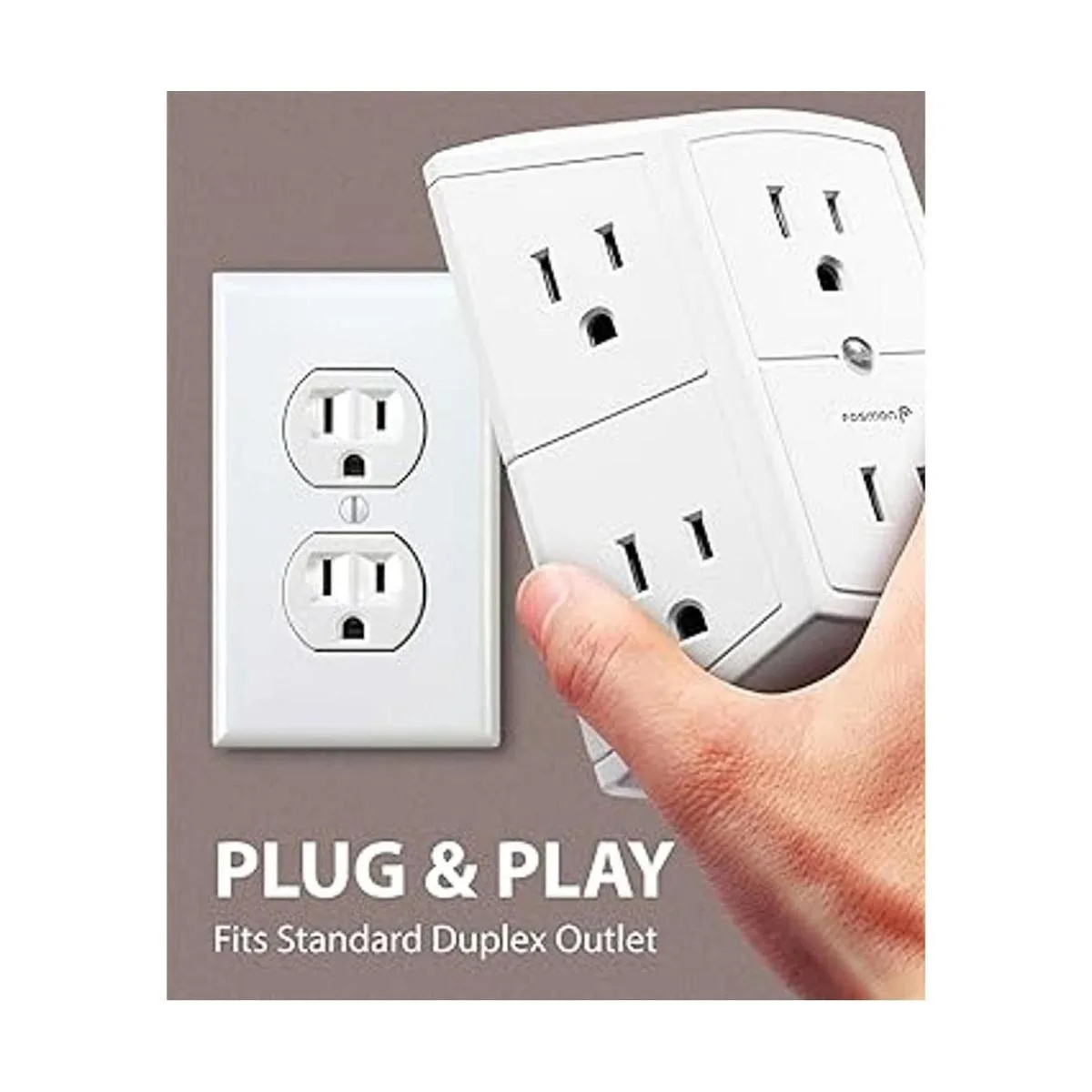 Fosmon 6 toma de corriente adaptador de pared ETL_2