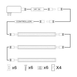 AIBOO Iluminación LED regulable para debajo del gabinete_4