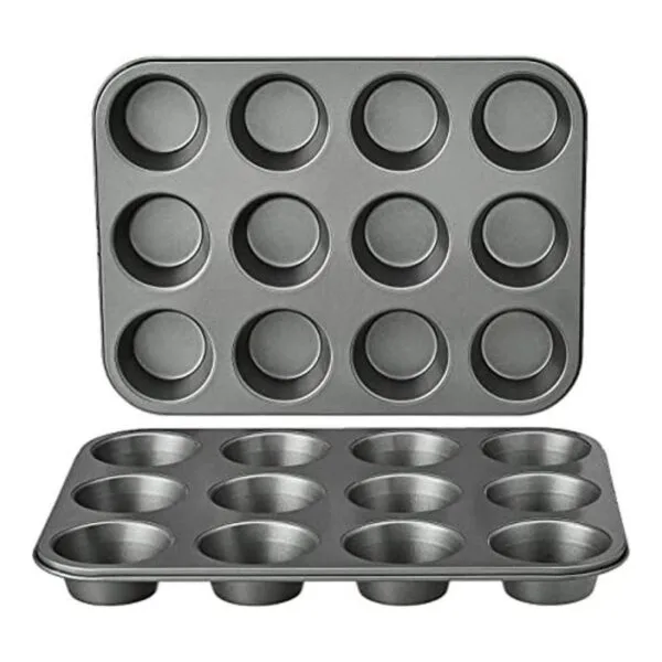 Sartén antiadherente para magdalenas 12 tazas juego de 2_1