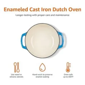 Horno holandés cubierto de hierro fundido esmaltado 6_2