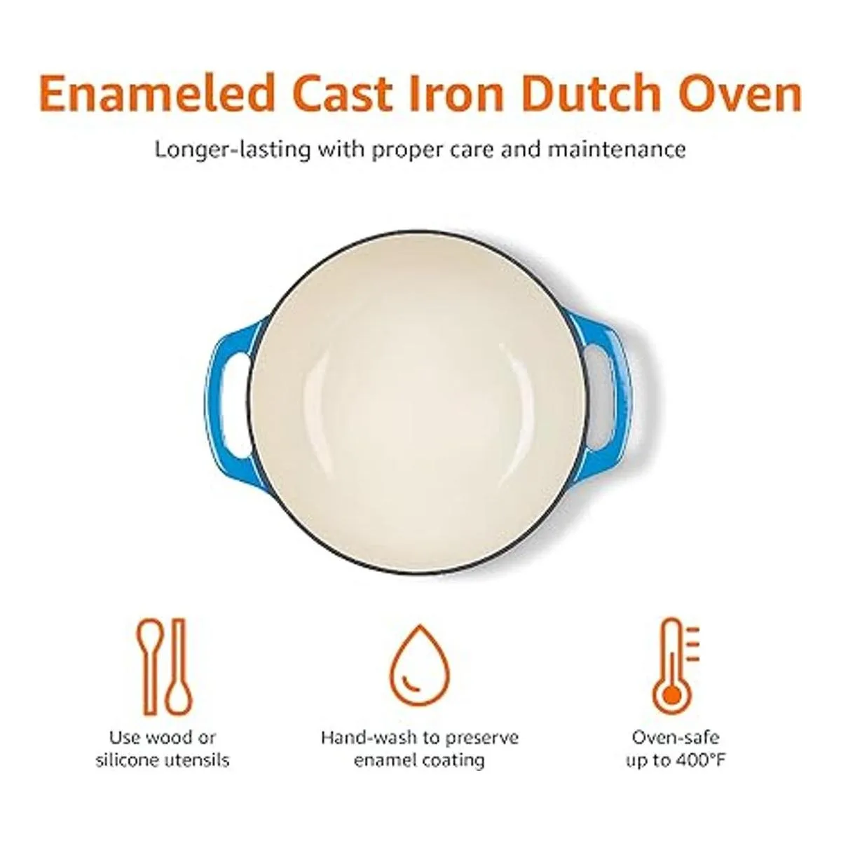 Horno holandés cubierto de hierro fundido esmaltado 6_2