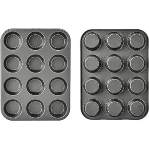 Sartén antiadherente para magdalenas 12 tazas juego de 2_5