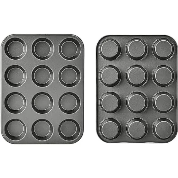 Sartén antiadherente para magdalenas 12 tazas juego de 2_5