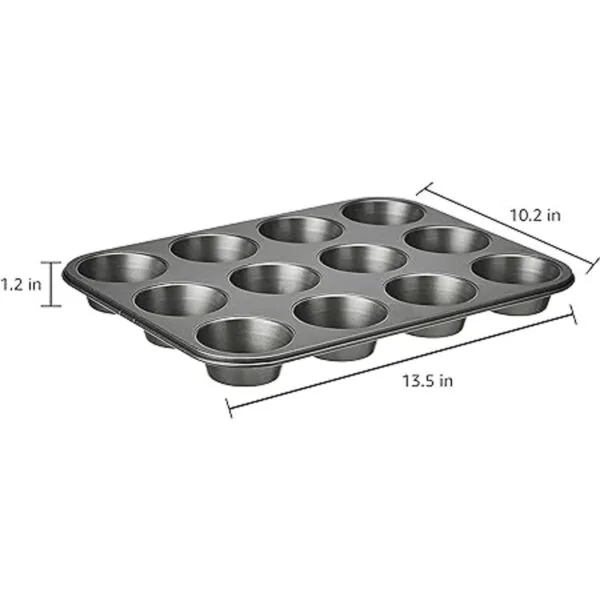 Sartén antiadherente para magdalenas 12 tazas juego de 2_3