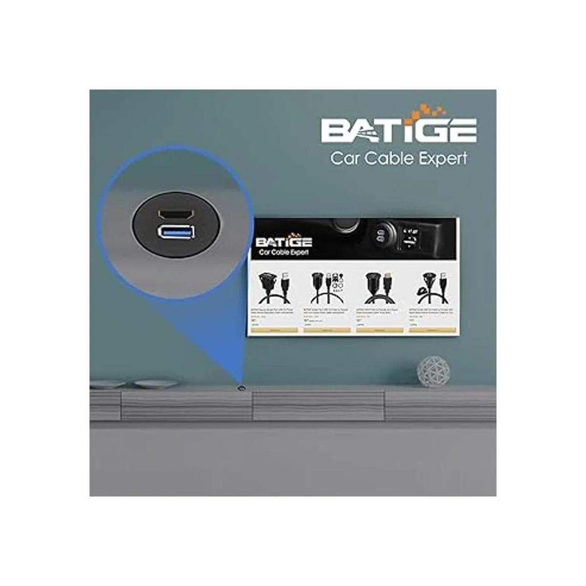BATIGE USB 3.0 y HDMI a HDMI USB 3.0 AUX Panel de_2