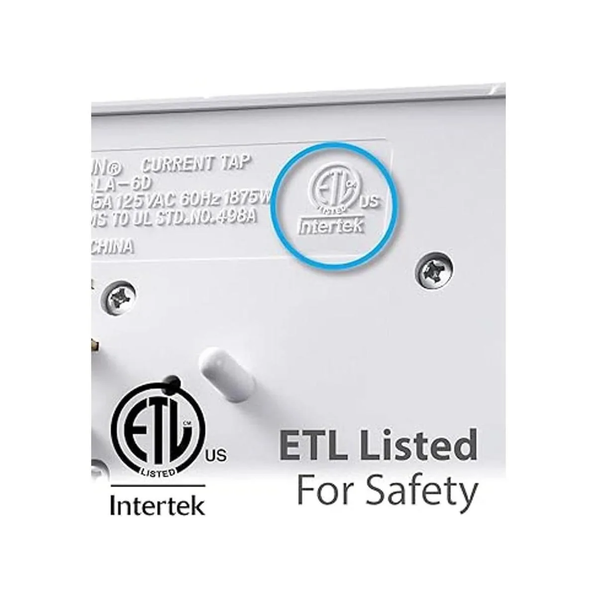 Fosmon 6 toma de corriente adaptador de pared ETL_5