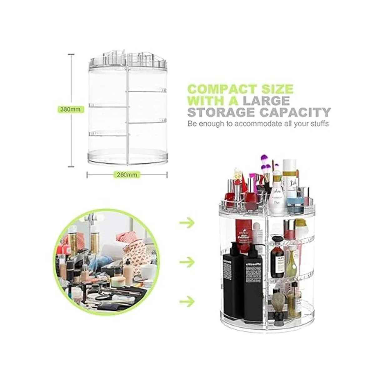Organizador de maquillaje rotativo organizador de_3