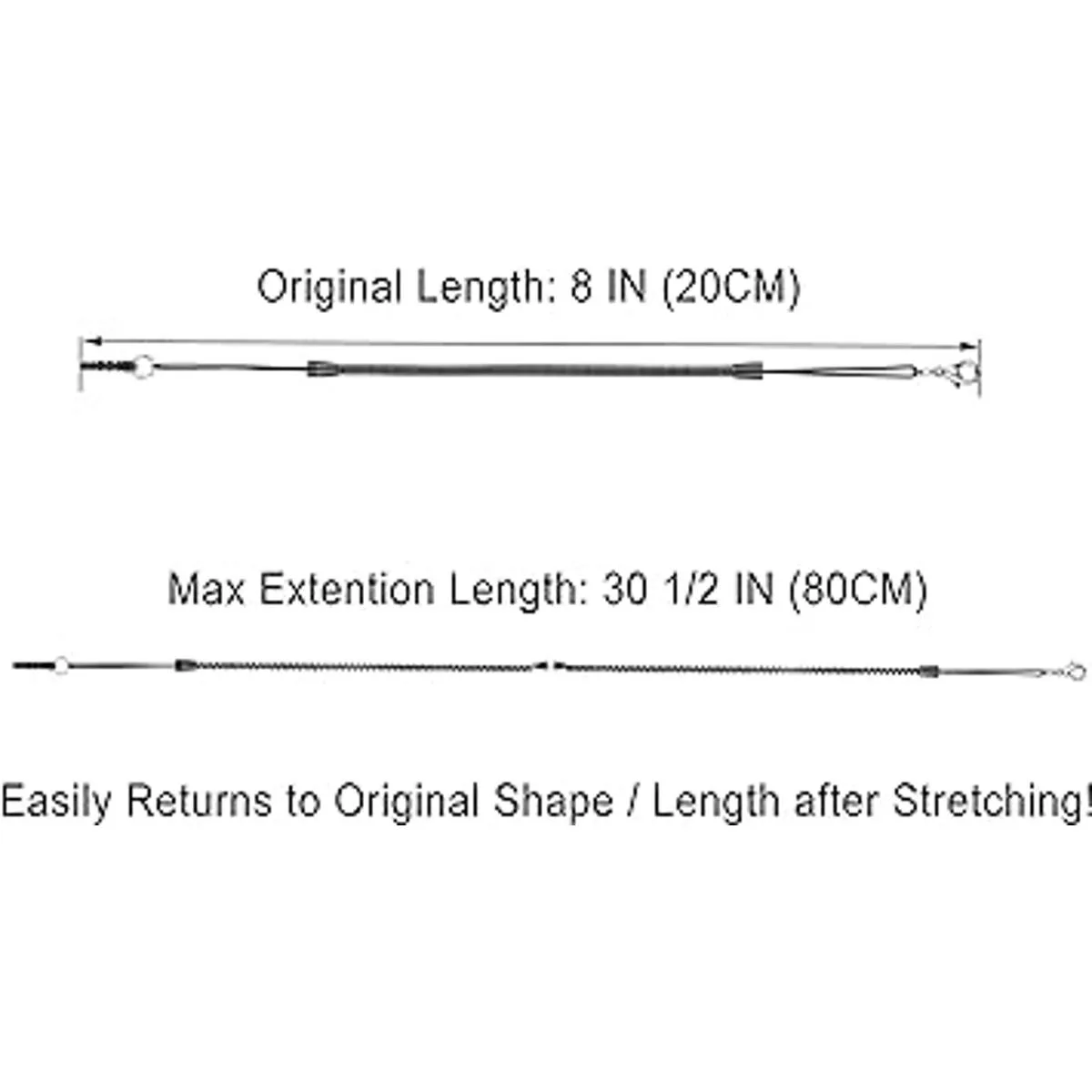 Cordones de sujeción elásticos paquete de 8 para_3