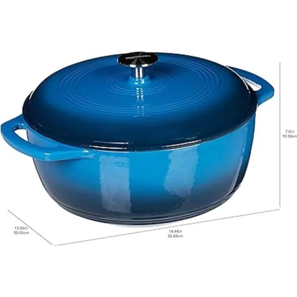 Horno holandés cubierto de hierro fundido esmaltado 7.3_4