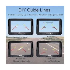 Cámara de respaldo para coche HD 1080P de 4.3 pulgadas_3