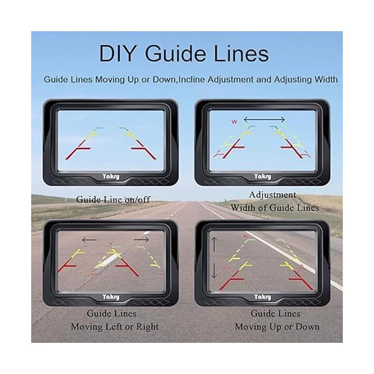 Cámara de respaldo para coche HD 1080P de 4.3 pulgadas_3