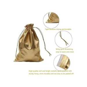 BEAVOING Paquete de 100 bolsas de organza con cordón_4