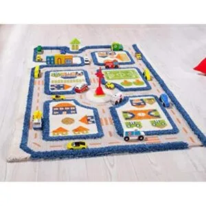 IVI Alfombra gruesa 3D para niños con diseño colorido de_1