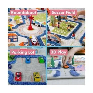 IVI Alfombra gruesa 3D para niños con diseño colorido de_5